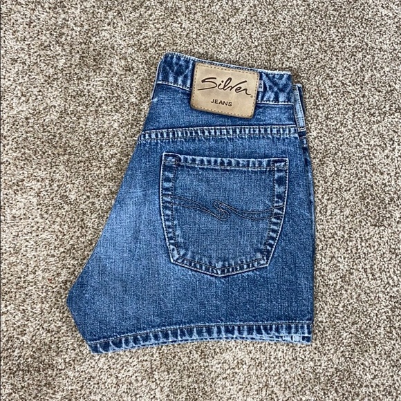 Vintage Silver Jean Shorts - Picture 3 of 6